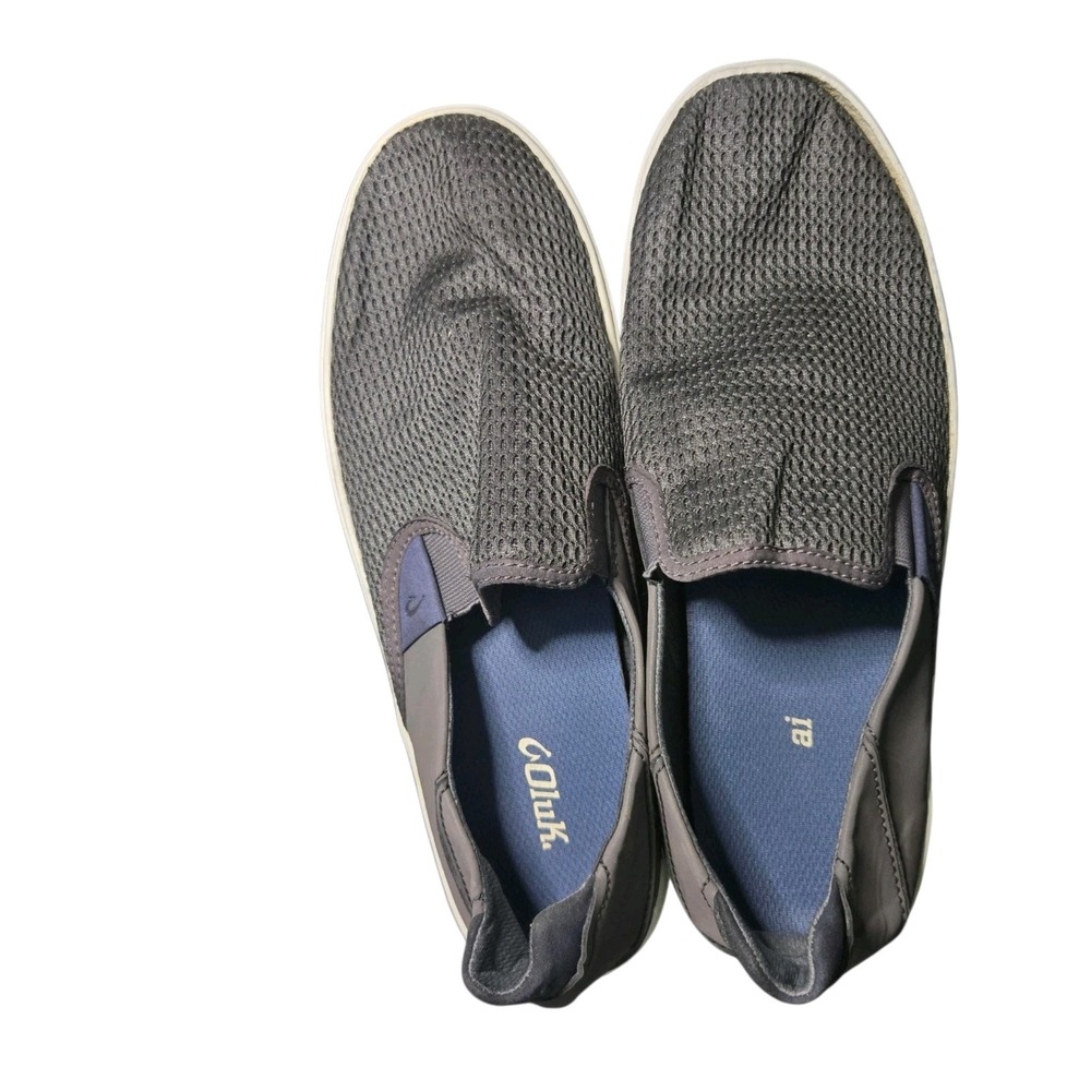 OluKai Lae'ahi Dark Shadow Mesh Slip-On Sneakers Men's Size 10.5 M